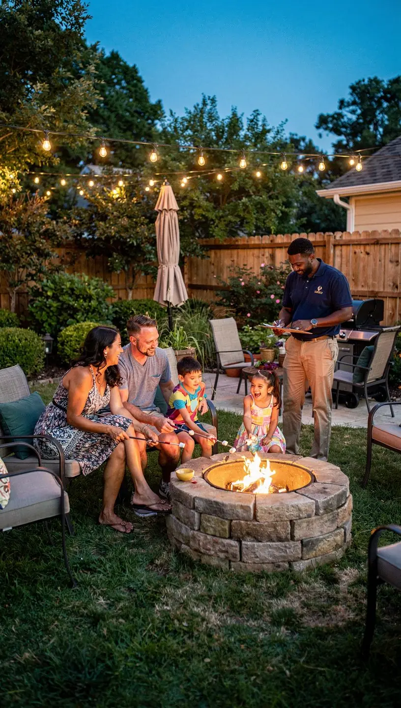 Специалист по недвижимости проводит осмотр квартиры для потенциальных арендаторов.